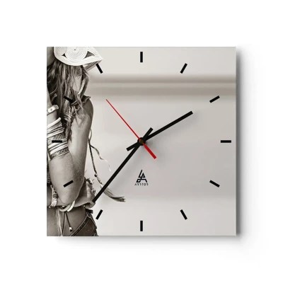 Orologio da parete - Orologio in Vetro - Come una ragazza - 40x40 cm