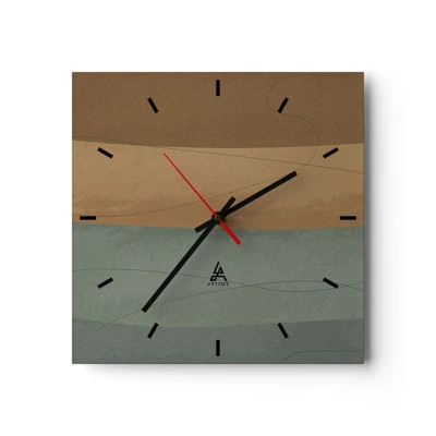 Orologio da parete - Orologio in Vetro - Composizione orizzontale - 40x40 cm