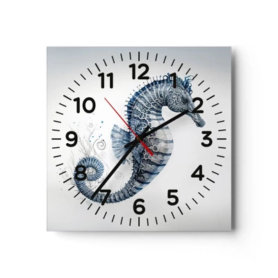 Orologio da parete - Orologio in Vetro - Delicato scherzo di natura - 40x40 cm