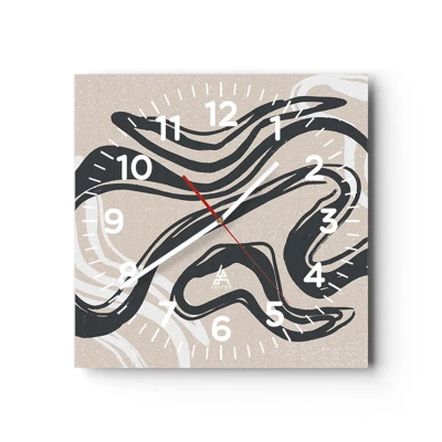 Orologio da parete - Orologio in Vetro - Espressione moltiplicata - 40x40 cm