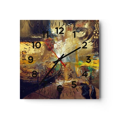 Orologio da parete - Orologio in Vetro - Freddo, più caldo, bollente - 40x40 cm