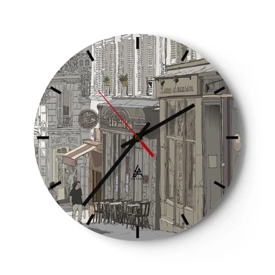Orologio da parete - Orologio in Vetro - Gioie cittadine - 30x30 cm