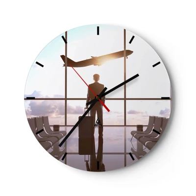 Orologio da parete - Orologio in Vetro - Hai tempo, rallenta - 30x30 cm