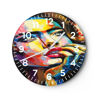 Orologio da parete - Orologio in Vetro - I sogni come uccelli planano nel cielo - 30x30 cm