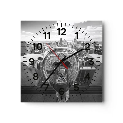 Orologio da parete - Orologio in Vetro - Il centro del mondo - 30x30 cm