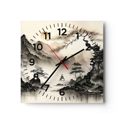 Orologio da parete - Orologio in Vetro - Il fascino irripetibile dell'oriente - 40x40 cm