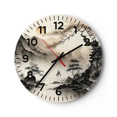 Orologio da parete - Orologio in Vetro - Il fascino irripetibile dell'oriente - 40x40 cm