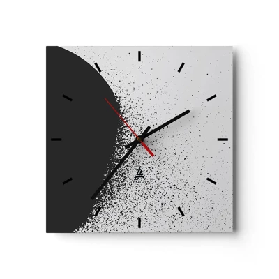 Orologio da parete - Orologio in Vetro - Il movimento delle particelle - 40x40 cm