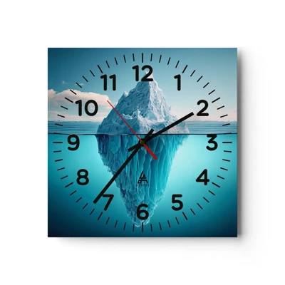 Orologio da parete - Orologio in Vetro - Il re del ghiaccio - 30x30 cm