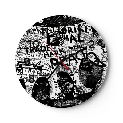 Orologio da parete - Orologio in Vetro - Il ricco mondo della strada - 30x30 cm