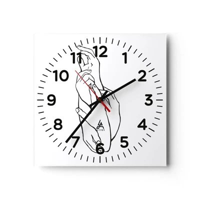 Orologio da parete - Orologio in Vetro - Il tocco buono - 30x30 cm
