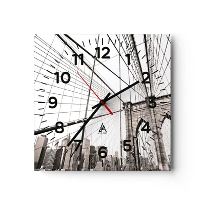 Orologio da parete - Orologio in Vetro - La cattedrale di New York - 30x30 cm
