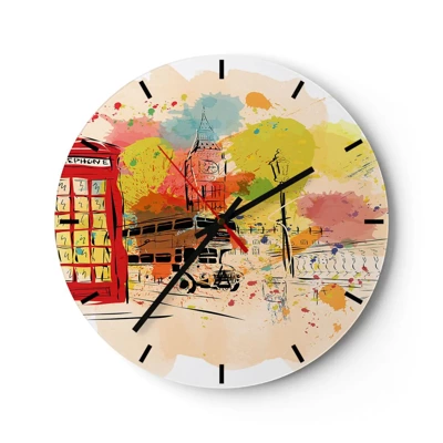 Orologio da parete - Orologio in Vetro - La città della varietà - 30x30 cm