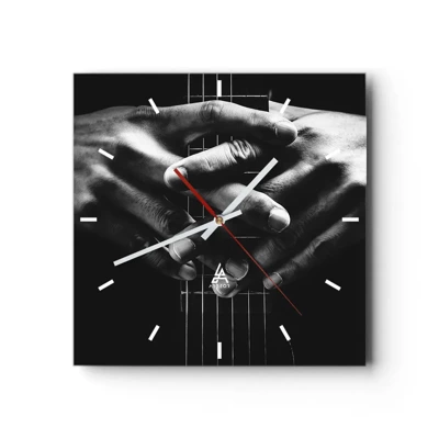 Orologio da parete - Orologio in Vetro - La preghiera dell'artista - 30x30 cm