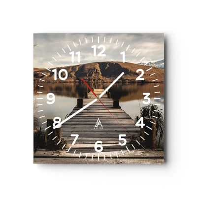 Orologio da parete - Orologio in Vetro - Paesaggio nel silenzio - 30x30 cm