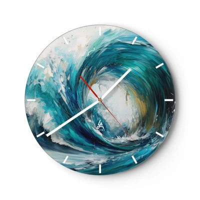 Orologio da parete - Orologio in Vetro - Portale marino - 40x40 cm