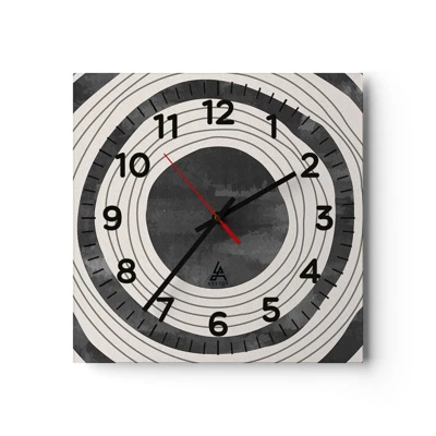 Orologio da parete - Orologio in Vetro - Proprio al centro - 30x30 cm