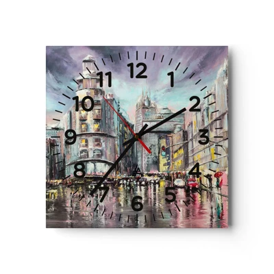 Orologio da parete - Orologio in Vetro - Sarà una serata riuscita - 30x30 cm