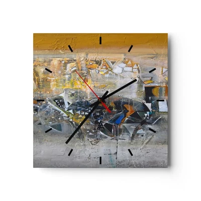 Orologio da parete - Orologio in Vetro - Tutto andrà bene - 30x30 cm