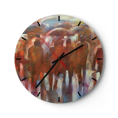 Orologio da parete - Orologio in Vetro - Uguali nella pioggia e nella nebbia - 30x30 cm