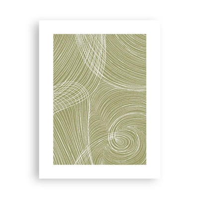 Poster - Astrazione intricata in bianco - 30x40 cm