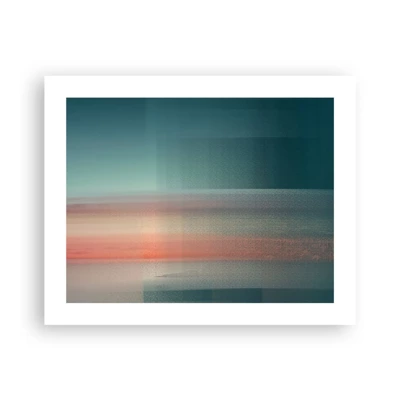 Poster - Astrazione: onde di luce - 50x40 cm