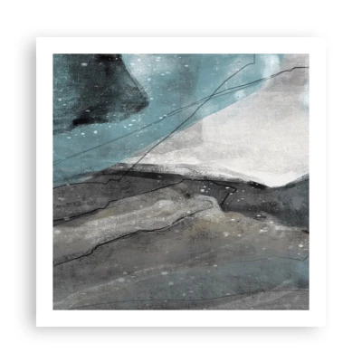 Poster - Astrazione: rocce e ghiaccio - 60x60 cm