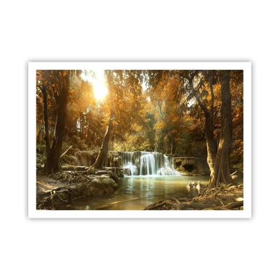 Poster - Cascata nel parco - 100x70 cm