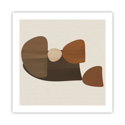 Poster - Composizione in marrone - 50x50 cm