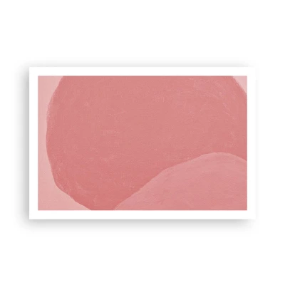 Poster - Composizione organica in rosa - 91x61 cm