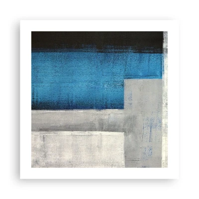 Poster - Composizione poetica in grigio e blu - 50x50 cm