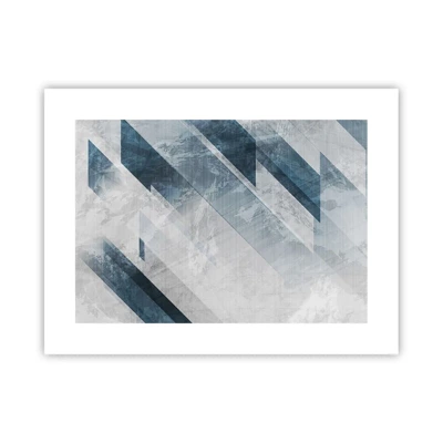 Poster - Composizione spaziale: movimento in grigio - 40x30 cm