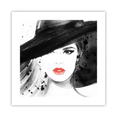 Poster - Donna in nero - 40x40 cm