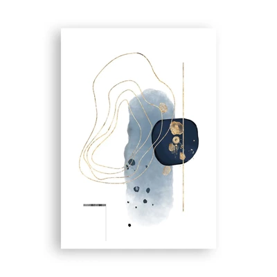 Poster - Fantasia blu e oro - 70x100 cm