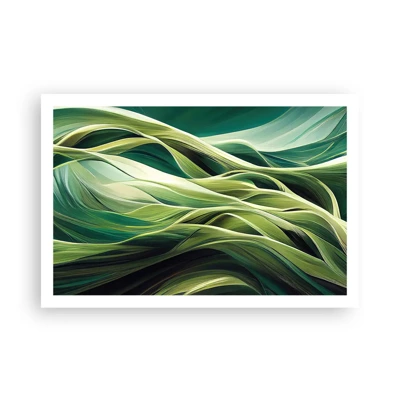 Poster - Gioco astratto in verde - 91x61 cm