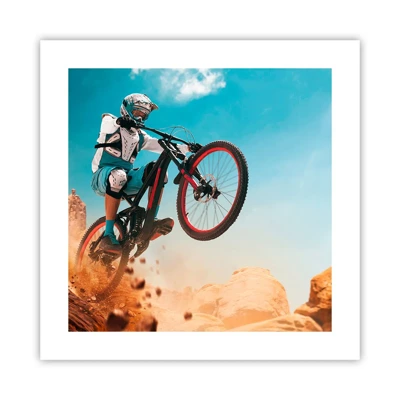 Poster - Il demone della follia ciclistica - 40x40 cm