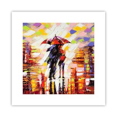 Poster - Insieme nella notte e nella pioggia - 30x30 cm