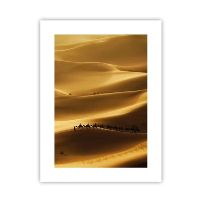 Poster - La carovana sulle onde del deserto - 30x40 cm