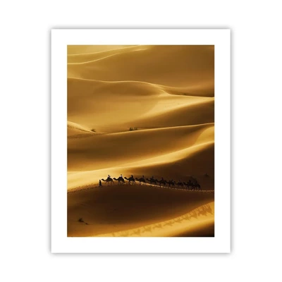 Poster - La carovana sulle onde del deserto - 40x50 cm