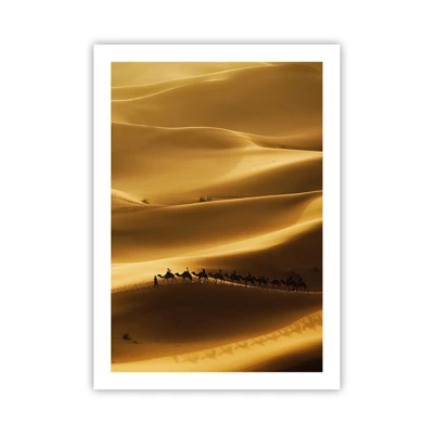 Poster - La carovana sulle onde del deserto - 50x70 cm