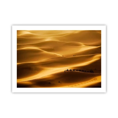 Poster - La carovana sulle onde del deserto - 70x50 cm