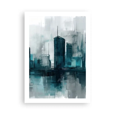 Poster - La città al colore della pioggia - 50x70 cm