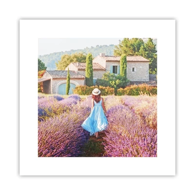 Poster - La ragazza nella lavanda - 30x30 cm