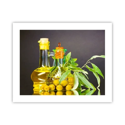 Poster - Natura morta con olive e olio - 50x40 cm