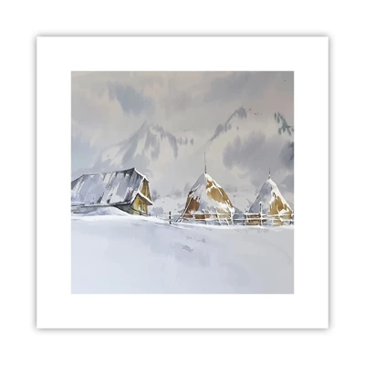 Poster - Nella valle innevata - 30x30 cm