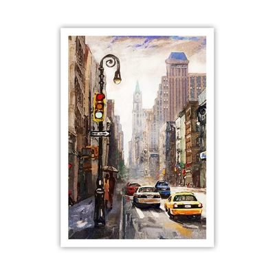 Poster - New York: colorata anche sotto la pioggia - 70x100 cm