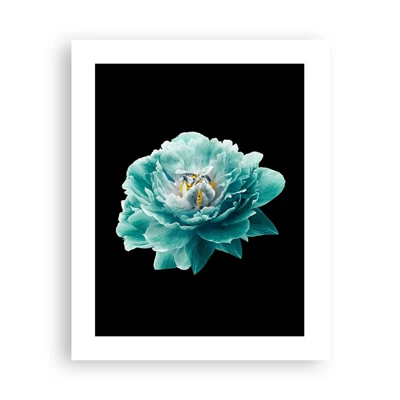 Poster - Petali blu e oro - 40x50 cm