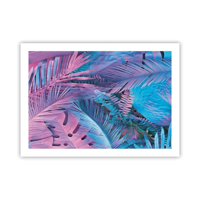 Poster - Tropici in rosa e blu - 70x50 cm