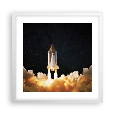 Poster in cornice bianca - Ad astra! - 40x40 cm