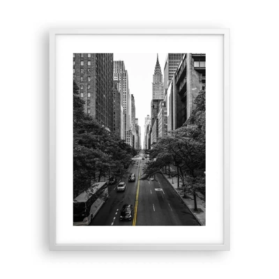 Poster in cornice bianca - Alba a New York - 40x50 cm